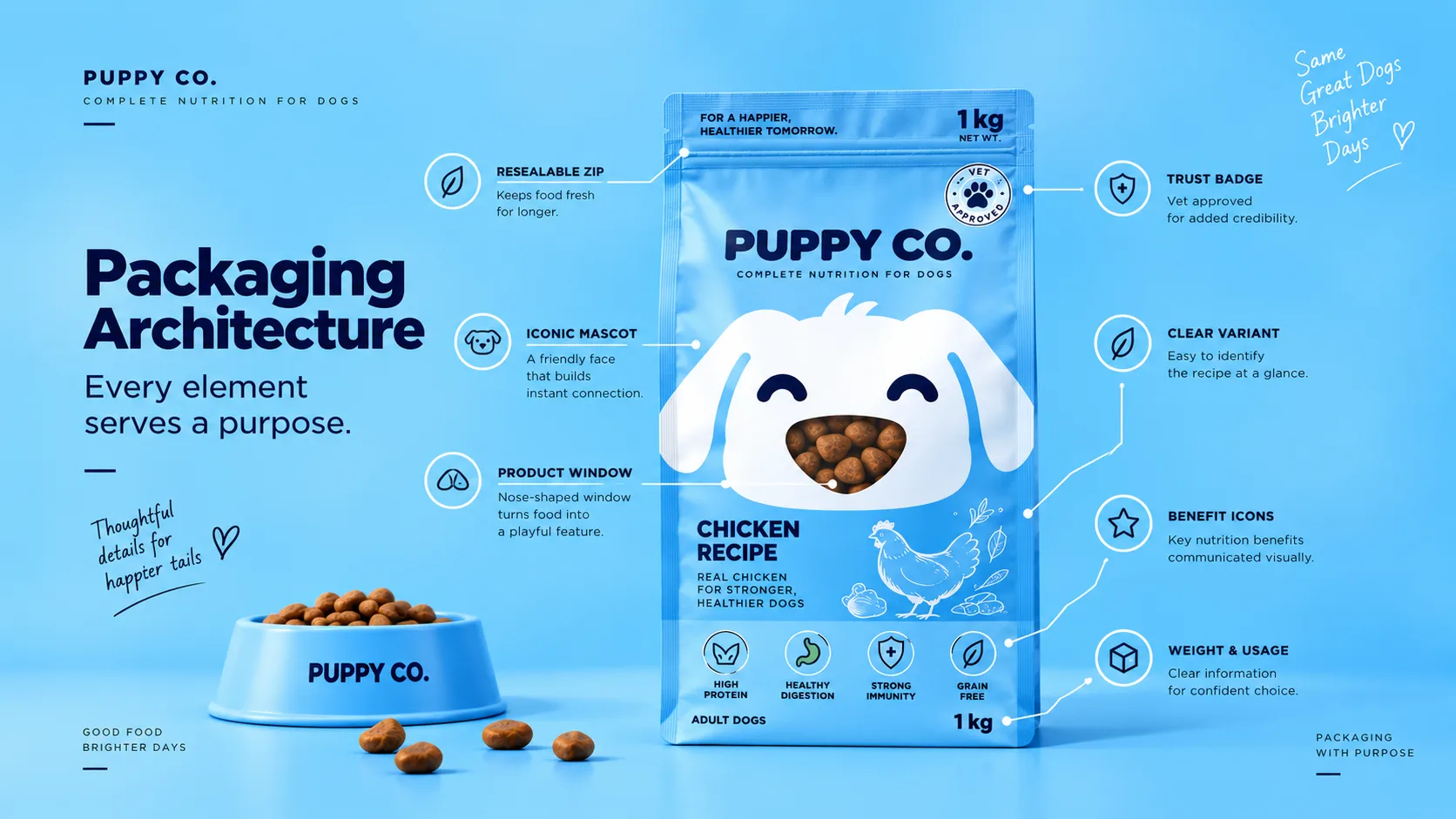 Puppy Co — Packaging Design packaging & visual design mockup 12 by Raghav Chopra